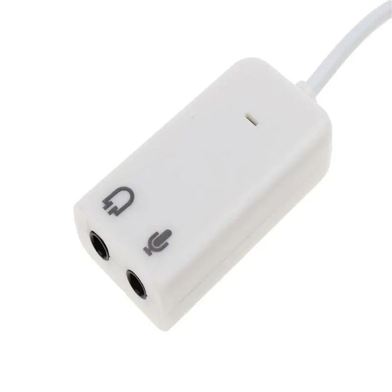 외부 USB 오디오 사운드 카드 어댑터 7.1 가상 채널, 케이블 마이크 3.5mm 인터페이스 사운드 카드 USB 이어폰, 10 개