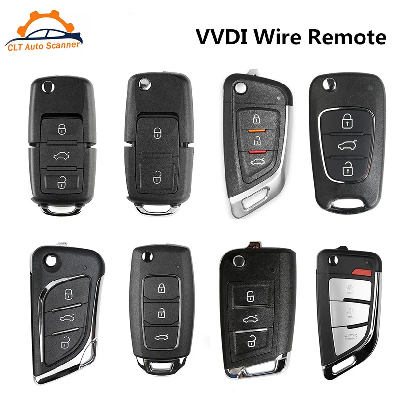 

5pcs/Lot Xhorse VVDI2 Wire Remote XKB501EN/XKB508EN/XKKF02EN for VVDI Key Tool Car Key Cloner,Car Remote Programmer pk xp005