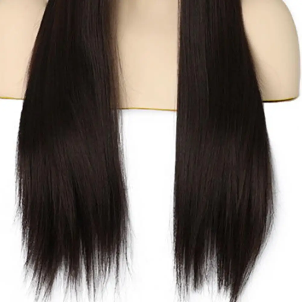 Hair Wig High Temperature Silk Feminine Fluffy Natural Looking Soft Touch Hair Styling Cosmetics Tool Women Black Long Straight