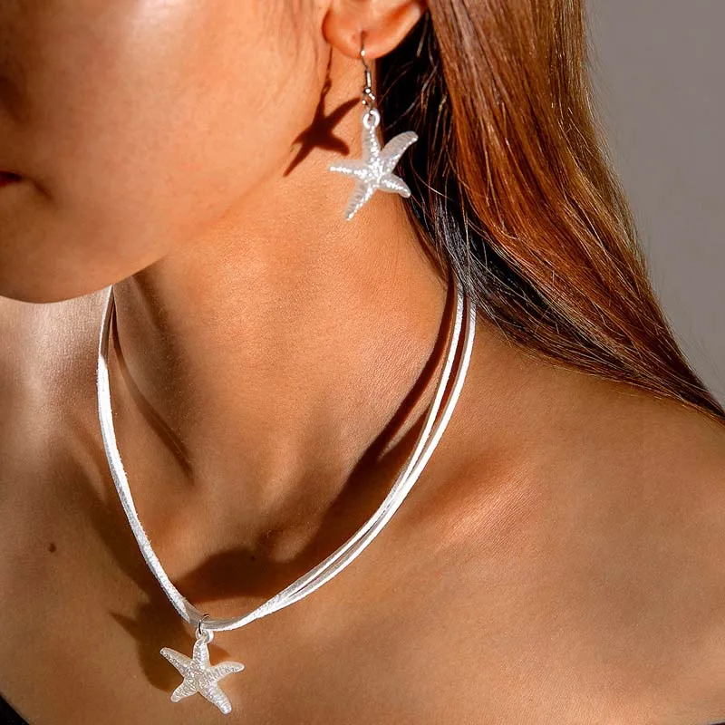 Silverly Orecchini Pendenti A Stella Marina In Argento Sterling 925, Ipoallergenici, Con Panno Lucidante, In Confezione Regalo