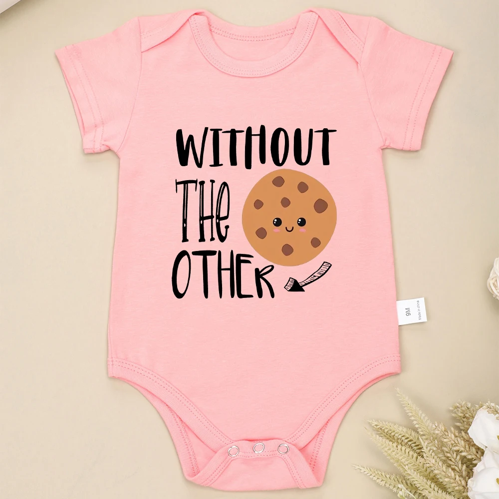Can't Have One Without The Other Twin Baby Boys Clothes Bodysuits Cute Print Fashion Newborn Onesie Summer Ropa De Bebe Niña 4