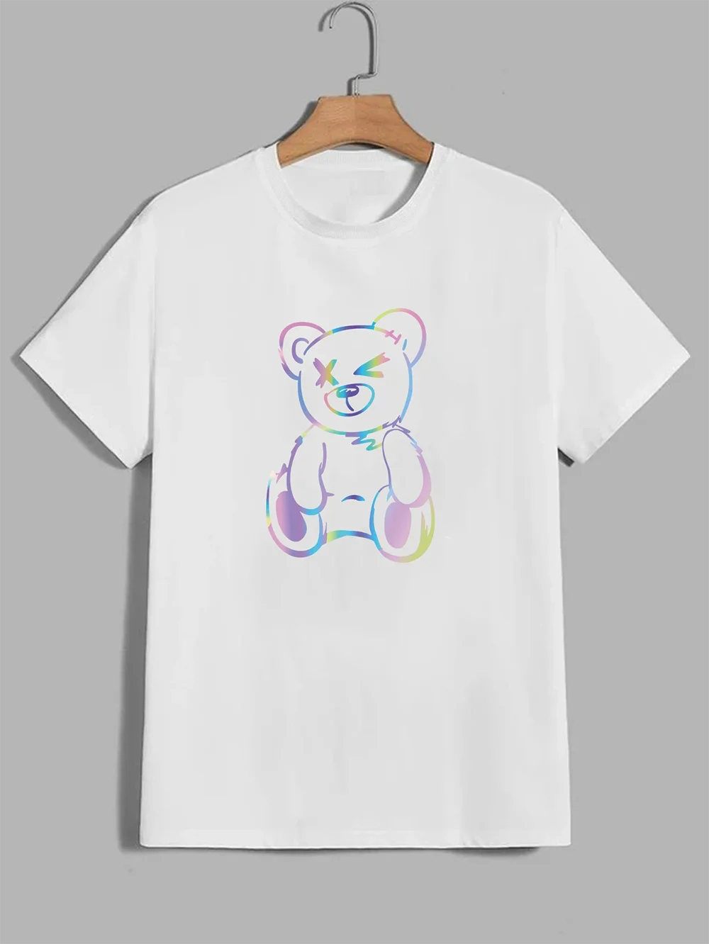 Tシャツ・カットソー TEDDY PRINT T-SHIRT t-shirt-uk-hanger-white-full-
