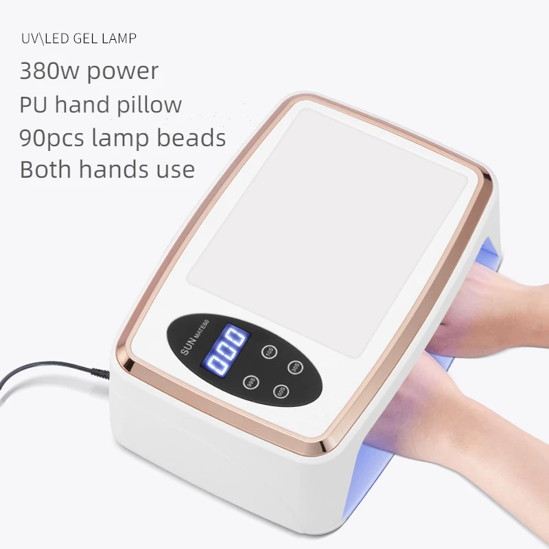 Professional Hand Pillow Large Space Nail Dryer 90 Led Nail Dryer UV Lamp for Curing All Gel Nail Polish Motion Sensing Manicure 2