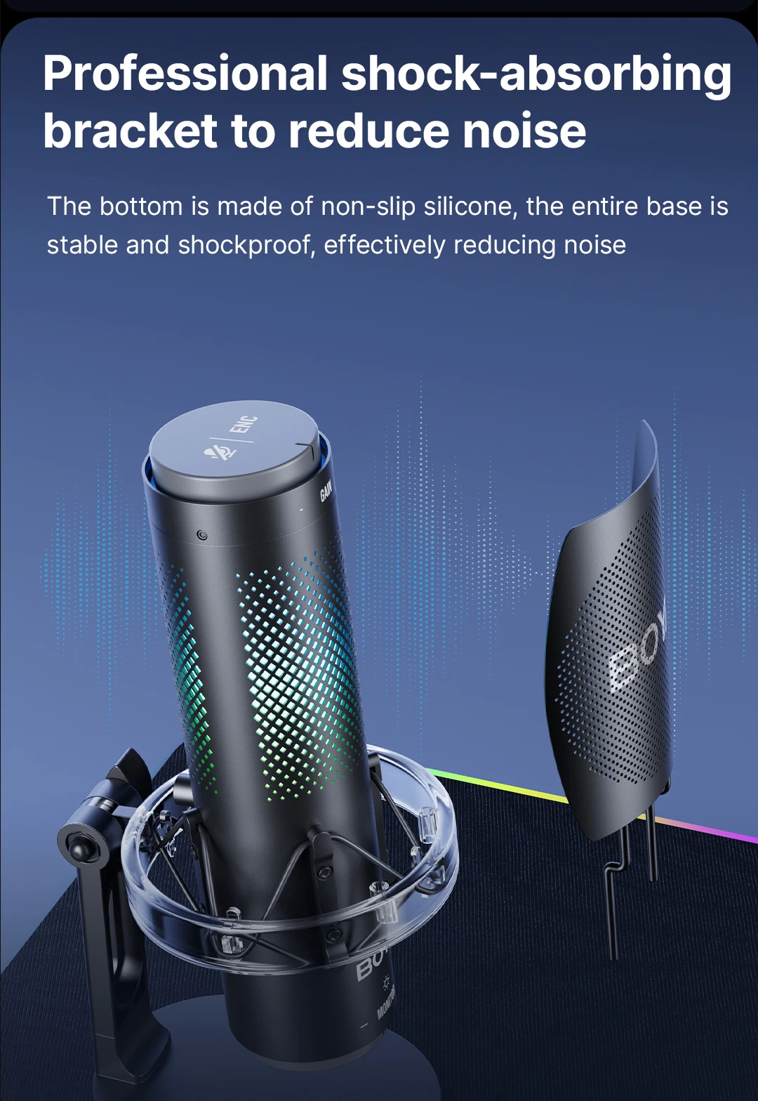 Boya K9 Vibrant Lighting Condenser Microphone in Bangladesh