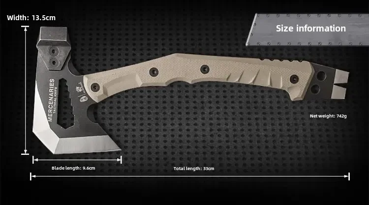 Description Picture 6 of item2025 HX Tactical Engineer Axe Rescue Camp Artillery Fire Rescue Axe Hammer survival firefighter camping supplies axe tomahawk