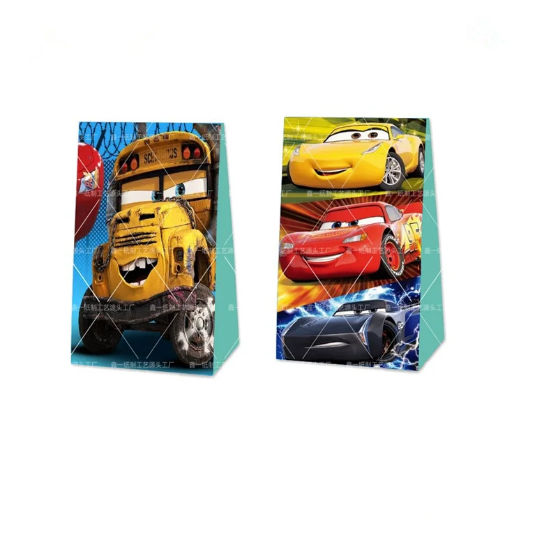 Disney Lightning McQueen Cars suministros de fiesta de cumpleaños para  niños, bolsas de regalo de papel, bolsa de dulces, decoración para Baby  Shower, 12 piezas - AliExpress