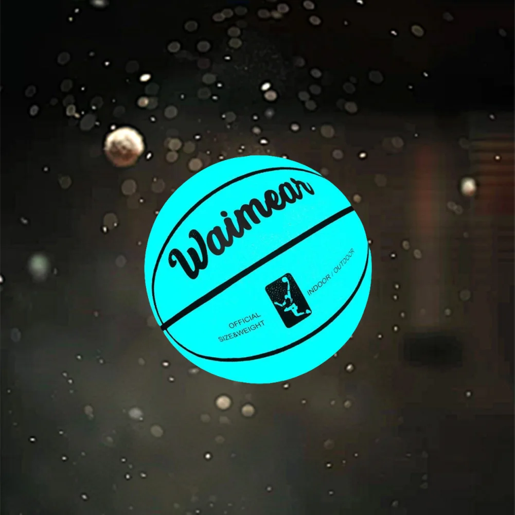 Glow in The Dark Basketball Size 7 Cool Street Basketball Ball for Night Game Gift for Boys Teenagers