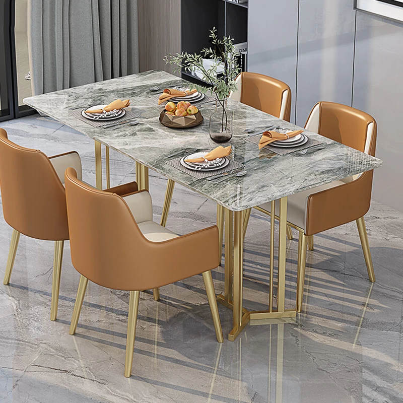 

Modern Console Side Dining Tables Desk Coffee Center Marble Dining Tables Balcony Garden Juegos De Comedor Furniture WJ20XP
