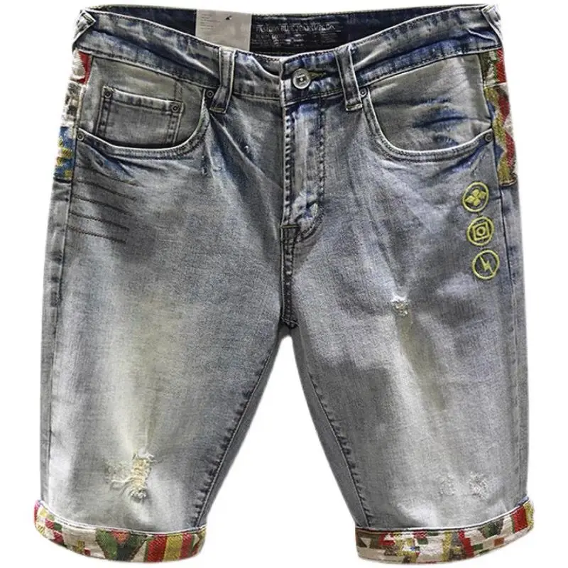 パンツ Live's 567 Customized Denim Jorts Custom Men's Street Wear Heavyweight Denim Shorts with