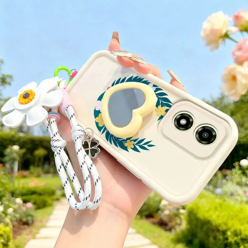 Colorful Garland Phone Case Set with Lanyard and Craft Embellishments - 3 Piece Bundle