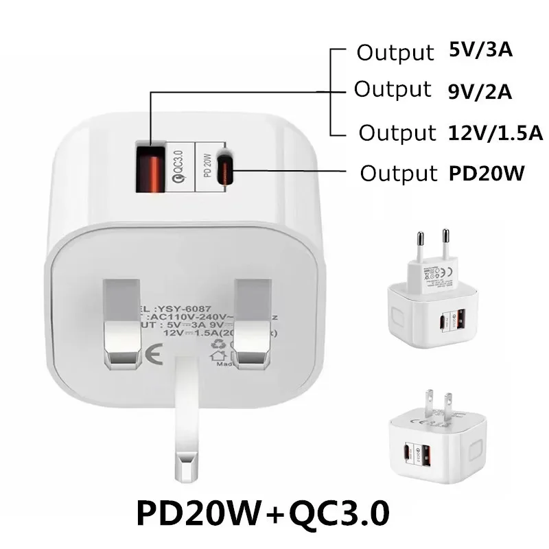 

Suitable for Apple 20W Charging Head IPhone13 14 15pro Mobile Phone PD Fast Charging Single Head Type-c Port Power Charger Heads