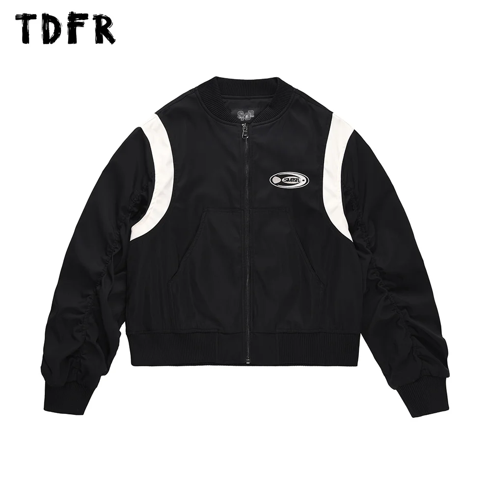 

Spliced Baseball Jacket Mens Letter Embroidery Autumn Winter Casual Streetwear Stand collar Long Sleeve Outerwear Men