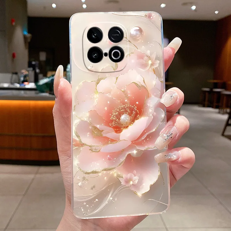 Clear Fashion Butterfly Flower Soft TPU Silicone Phone Cover