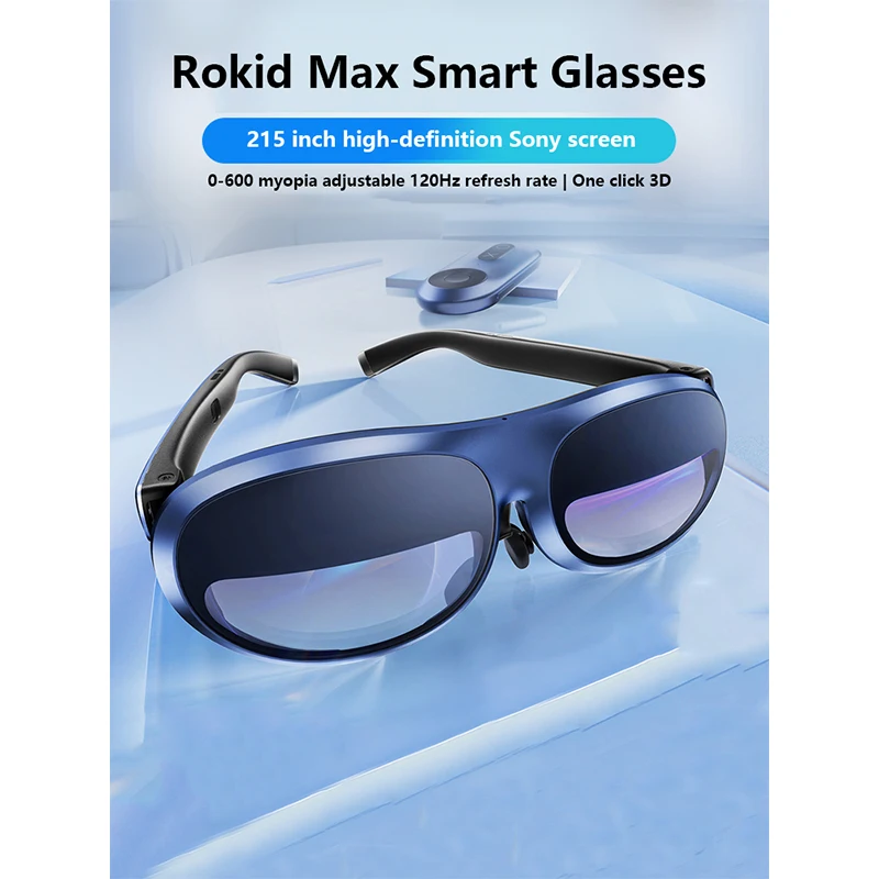 Rokid Max AR 3D Smart Glasses Micro OLED 215&rdquo;Max screen 50&deg; FoV Viewing For Phones/Switch/PS5/Xbox/PC All-in-One vr glasses