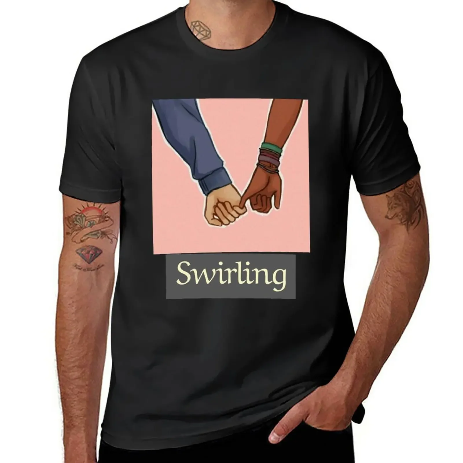 

interracial relationship T-Shirt hippie clothes graphics Men's t-shirt