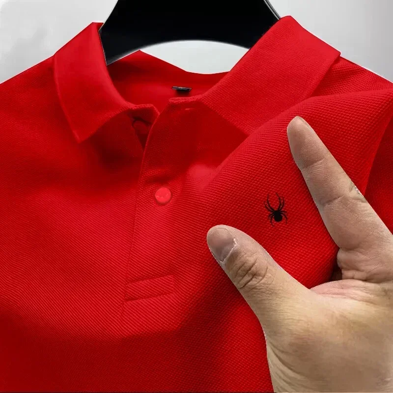 thumbnail image 1 of Camiseta de manga corta con solapa de verano para oficina, estilo clásico, estilo polo, para hombre, para negocios, ocio, transpirable, 1 of 5
