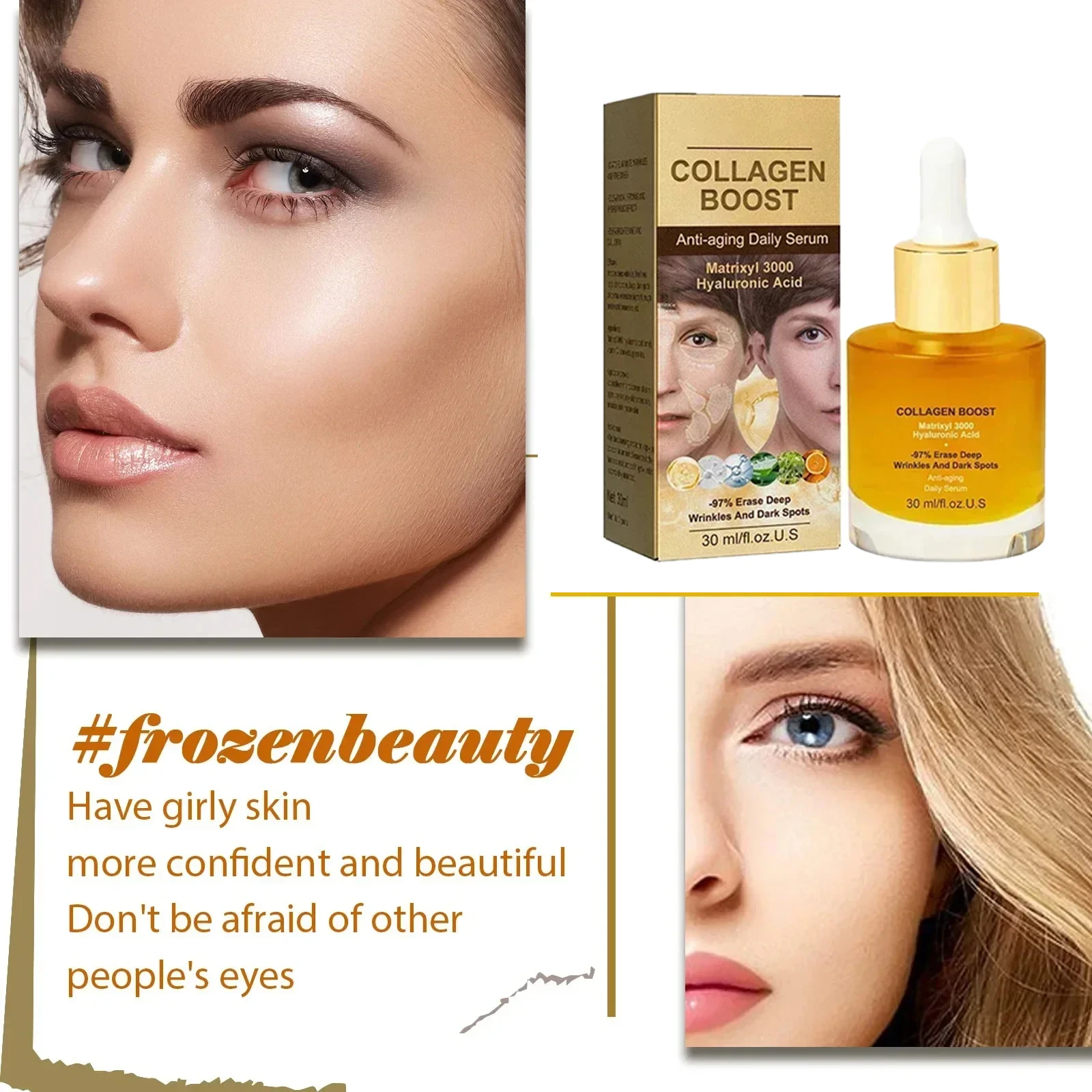 Collagen Facial Anti Wrinkle Essence Moisturizing Anti-aging Lifting Firming Brighten Fine Lines Skin Deep Repair Face Serum 4