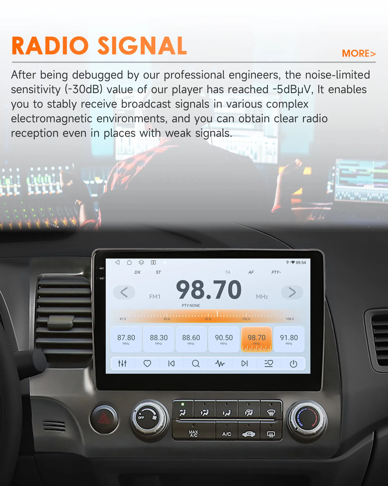 10.1 " Hizpo 2Din Android Auto Car Radio for Honda Civic 2006 - 2011 Snapdragon 6115 GPS RDS DSP BT 4G CarPlay SWC 360 ° CAM