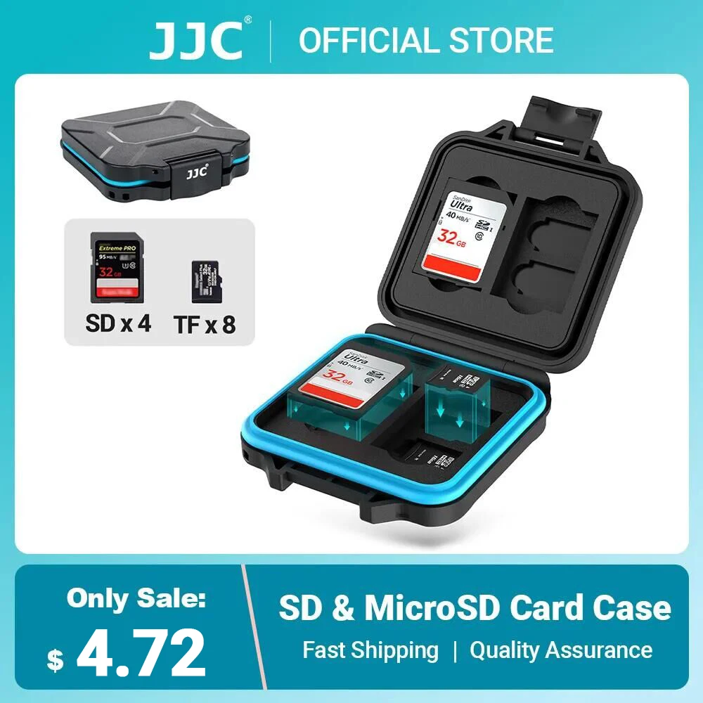 JJC - Boite de rangement étanche cartes mémoire -12x SD