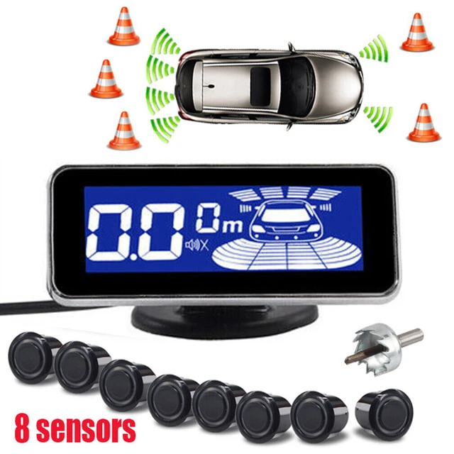 Parking Sensor 4 Kit de sensor de estacionamento Carro Automóvel Reverter  Backup Radar Eletrônico Traseiro Detector Automático Apoio