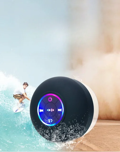 2025 Waterproof Wireless LED Bluetooth Speaker, Suction Cup, Portable Stereo 5