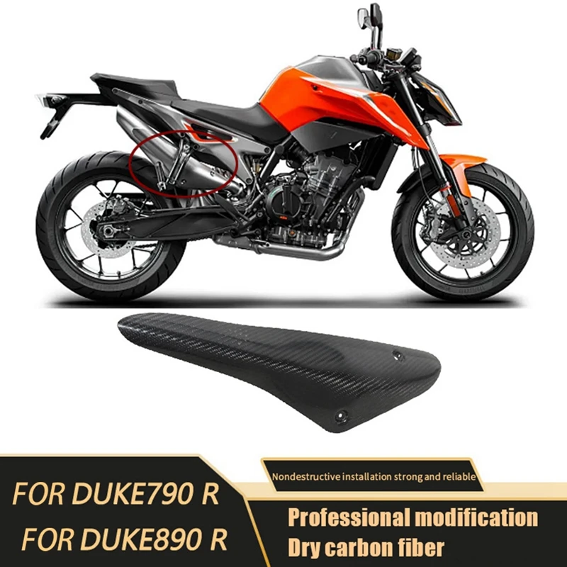 

Motorcycle Real Carbon Fiber Exhaust Pipe Cover For DUKE 790 DUKE 890 890R 2020-2022 Accessories