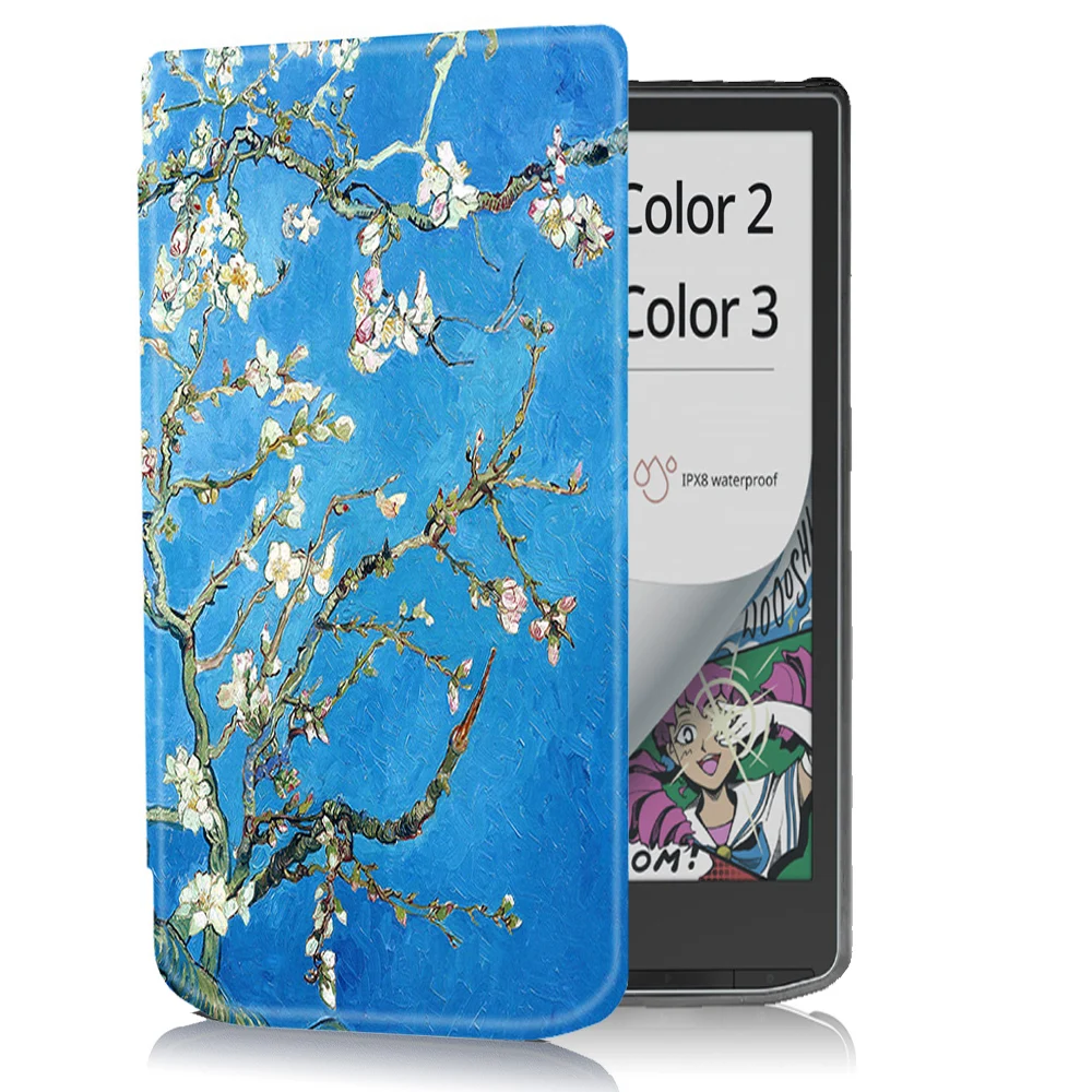 Premium Magnetic Leather Flip Case for PocketBook InkPad Color Ebook Reader