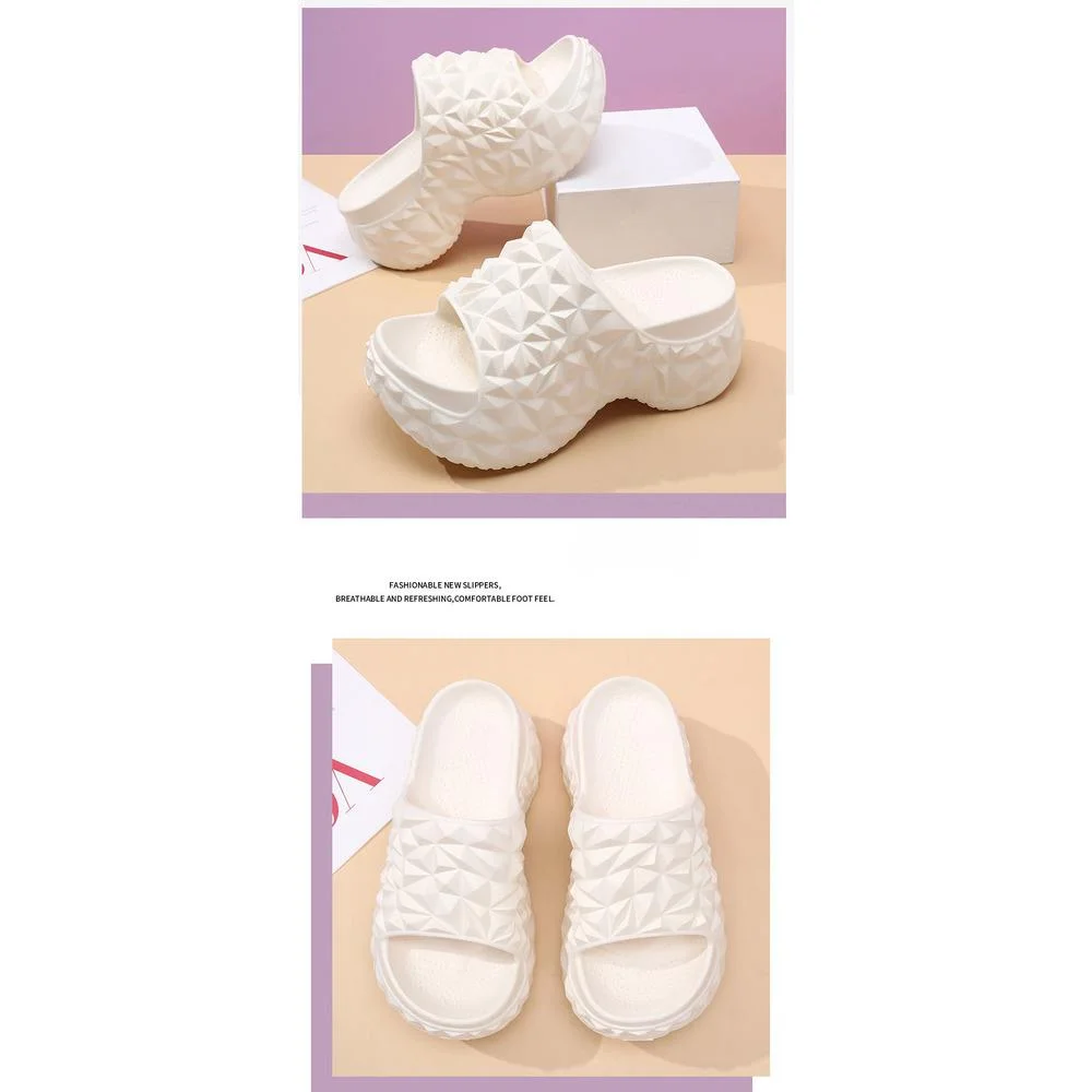 High Heeled Sandals For Women In Summer Thick Soled And High Heeled Flip Flops Wear Resistant Breathable And Non Stinky Foot Slippers_voghion.com