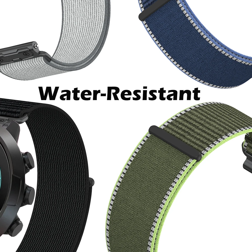 Breathable Lightweight 24mm Nylon Strap with Quick-Release Metal Connector, Unisex Band