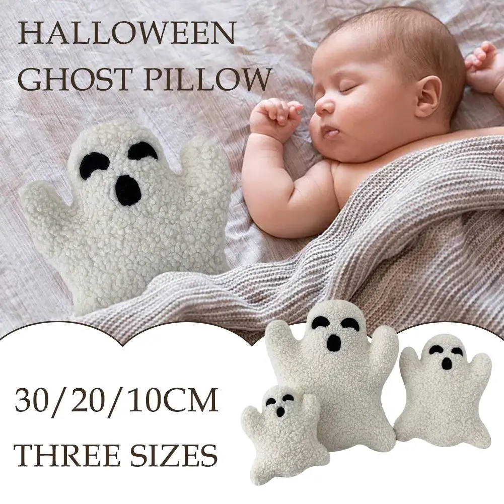 Cute Baby Pillow Soft Stuffed Plush Toy Halloween Elf Ghost Chair Cushion Sofa Bedroom Decor Gifts Infant Sleep Cushion