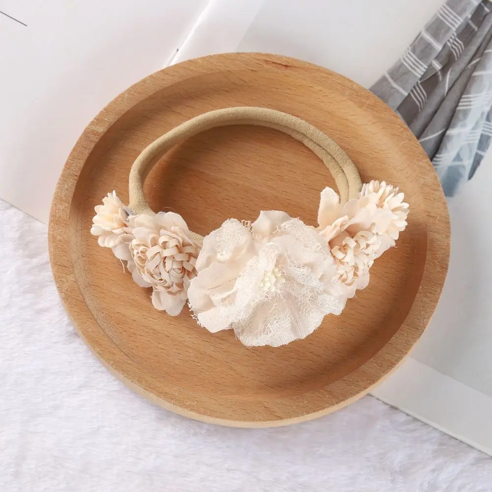 1 stücke/3 stücke Baby Mädchen Stirnband set Nette Baby Elastische Haarband Neugeborenen Kopf Blume Kleinkind Stirnband headwear Kinder Zubehör – Detail 9