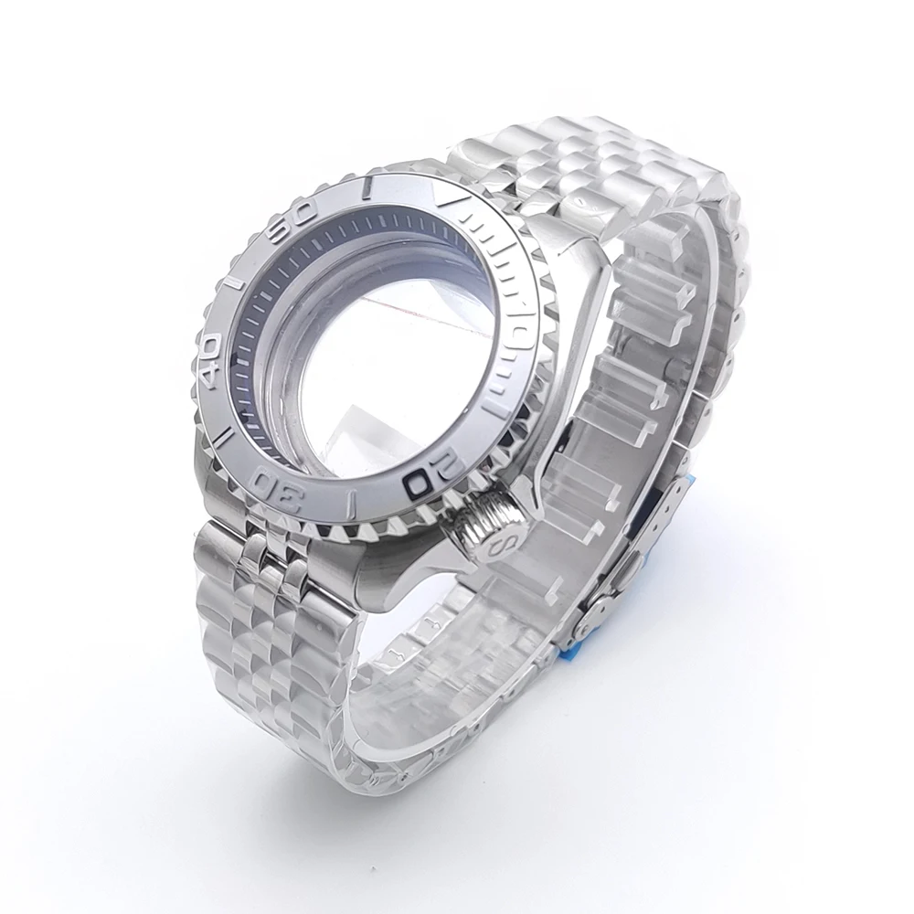Vibrant 42mm Watch Case with Sloping Bezel