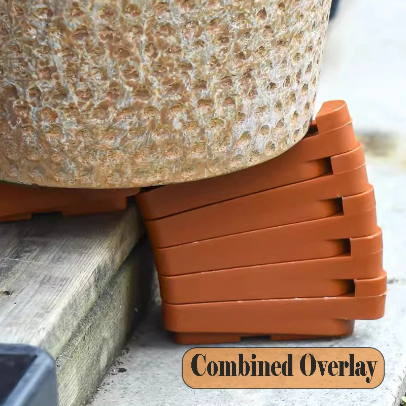 Plant Stand Wooden Flower Shelf Plastic Flower Pot 10PC Flower Pot Pad Foot Tray Bottom Support Plastic Base Bottom Pad High Support Green Plant Pot Breathable Anti-Rotten Root