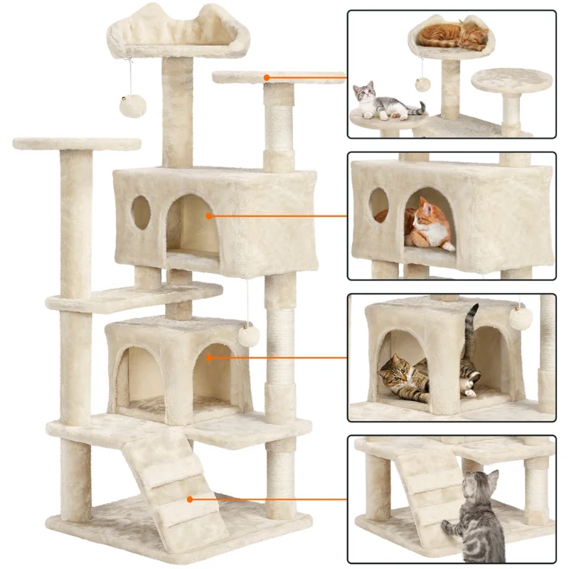 White Cat Tree | White Cat Tower | Best Cat Tree House