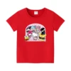 MINISO New Cotton Girls T-Shirts Cartoon Anime Hello Kitty& Friend Print Fashion Streetwear  T Shirt Kids T Shirts Tops Clothing 4