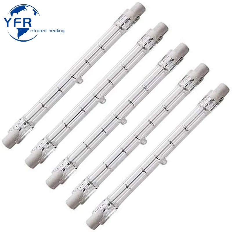Halogen infrared heating lamp 1500W 220V Suitable for food heating and industrial drying, it provides uniform heat distribution.