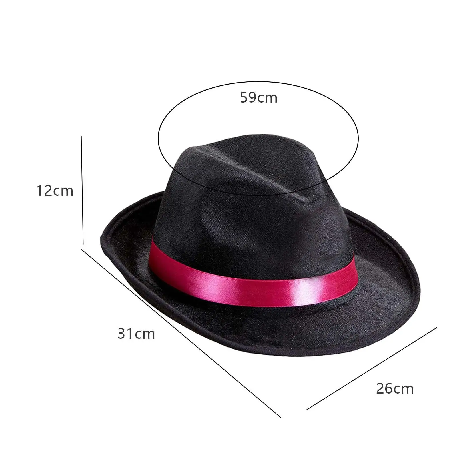 Fedora Hat Headgear Men Panama Hat for Party Favor Stage Performance Events