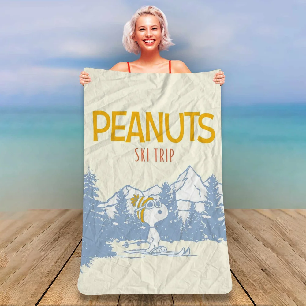 Cute S-Snoopy Beach Towel Colorful Bath Towels For Girl Microfiber Quick Dry Custom Sand Free Beach Yoga Spa Gym Pool 3