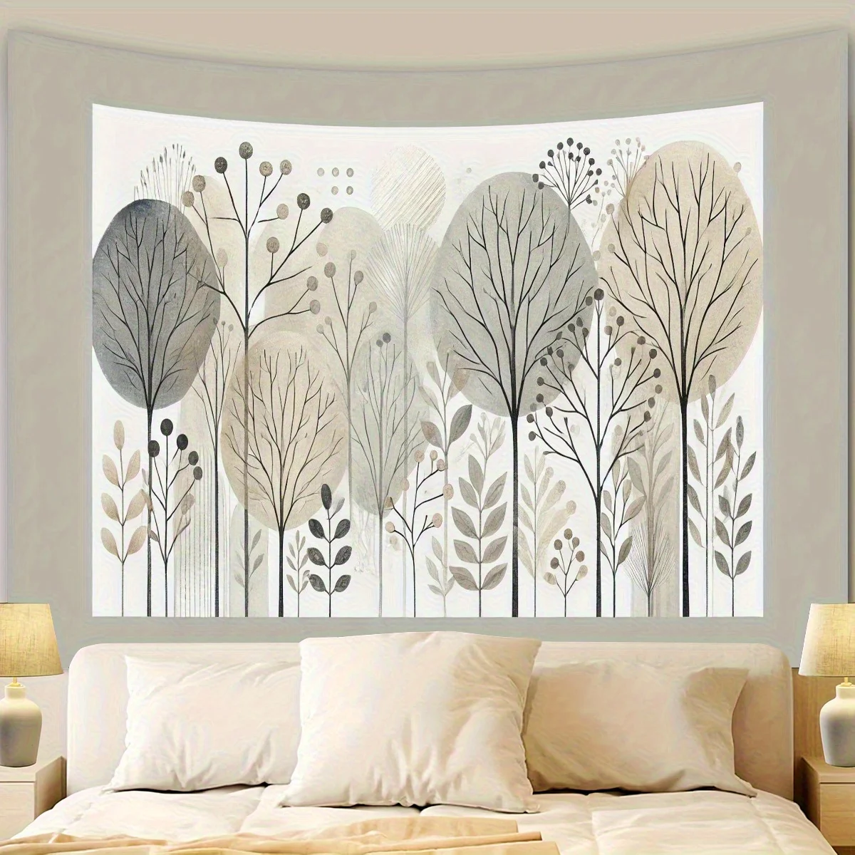 Tree Scene Polyester Wall Tapestry 5