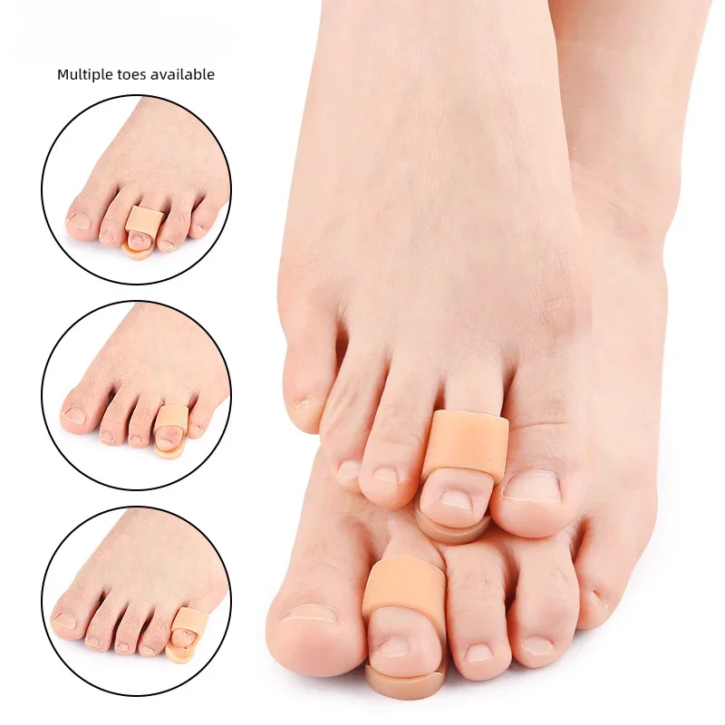 2Pcs Toe Straightener Thumb Valgus Protector Silicone Gel Foot Fingers Toe Separator Bunion Adjuster Feet Pads Relief Foot Pain