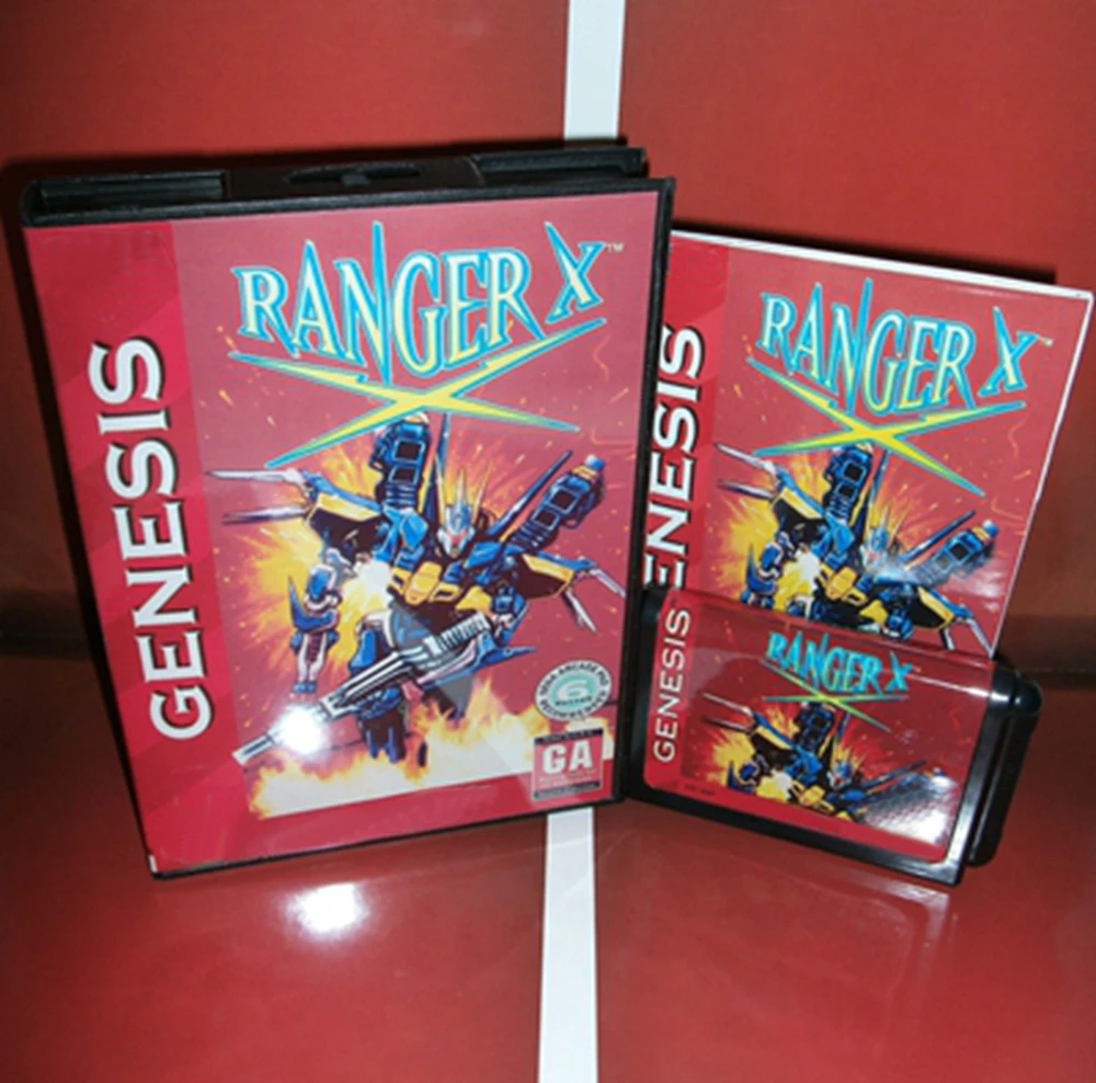 

Ranger-X с коробкой и ручным картриджем для 16-битной игровой карты Sega MD, система Megadrive Genesis