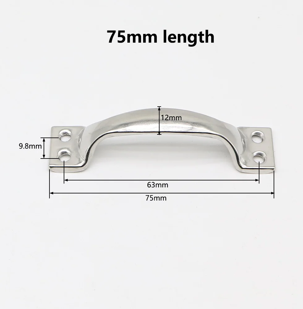 Door Handles Stainless Steel Handle Arc Luggage Cabinet Drawer Wooden Door Old-fashioned Ordinary Simple