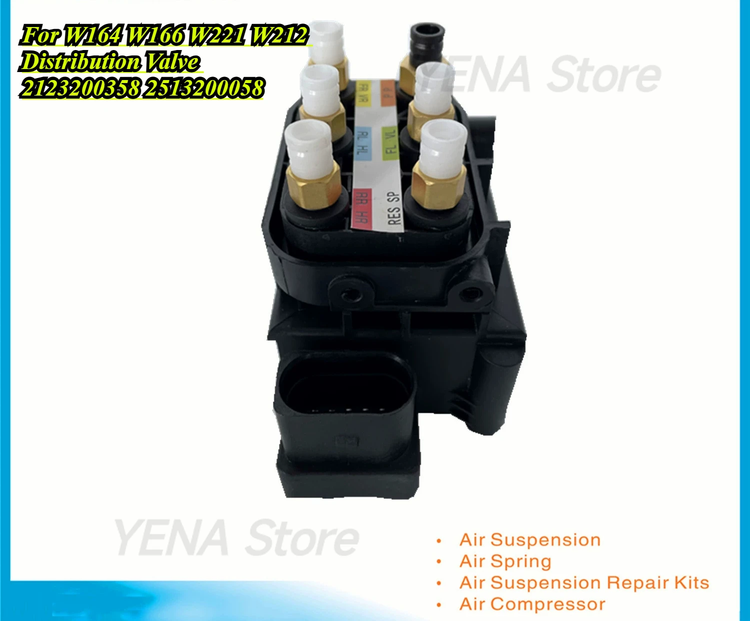 OE:2123200358 Air Suspension Solenoid Valve Block for Mercedes-Benz W164 W166 W221 W251 W212 W216 W222 W205 320 350 420 450 500