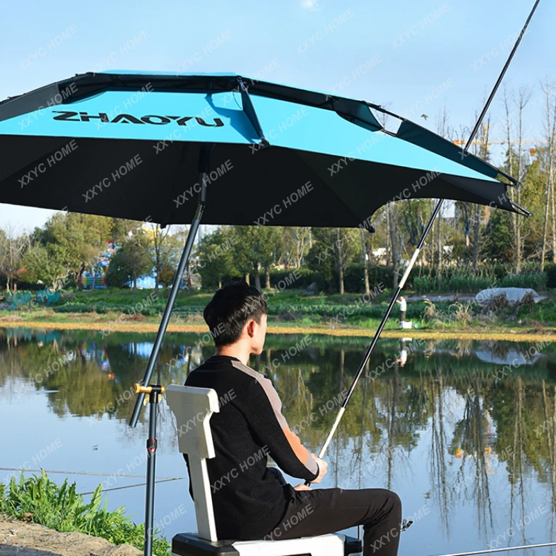 

Fishing Umbrella Large Fishing Umbrella Crutch Cane Multi-Directional Umbrella Rainproof Outdoor Sunshade