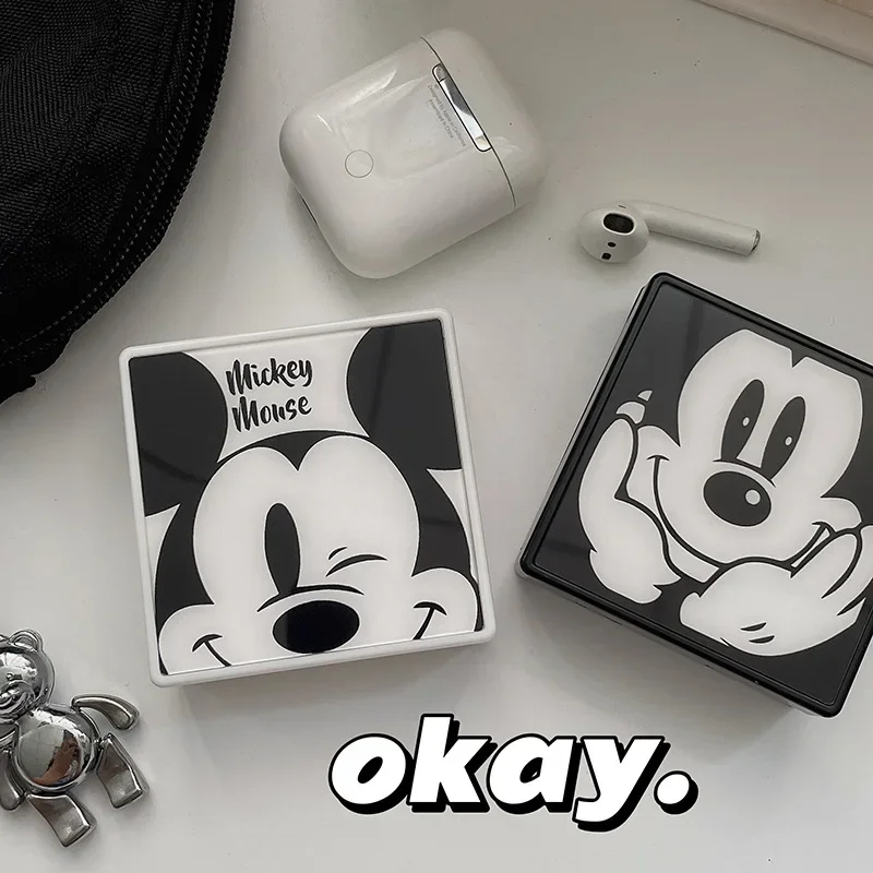 Contact Lens Case Disney Mickey Mouse Eye Contact Lenses Container with Silicone Tweezers Mini Pocket Box