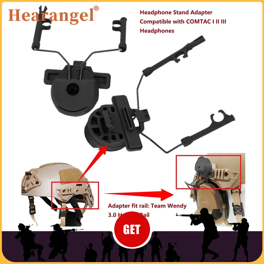 Team Wendy's 3.0 EXFIL LTP Helmet Rail Headset Stand Adapter Compatible with Peltor COMTAC I II