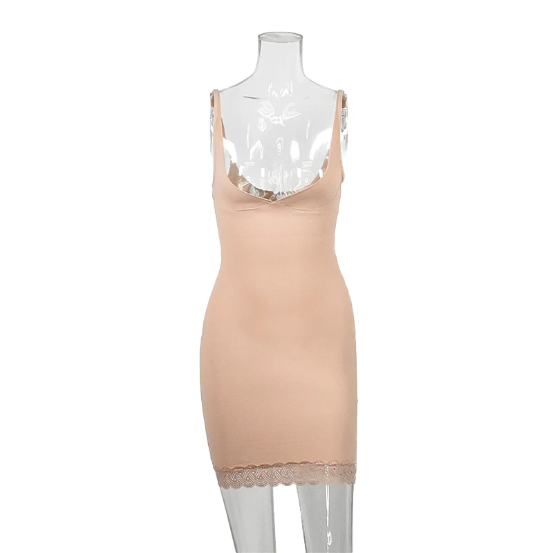 Stretch Body Shaper Skinny Control Slip Underskirt Under Bust Shaping Dress Women Slimming Underwear Sexy Party Clothing