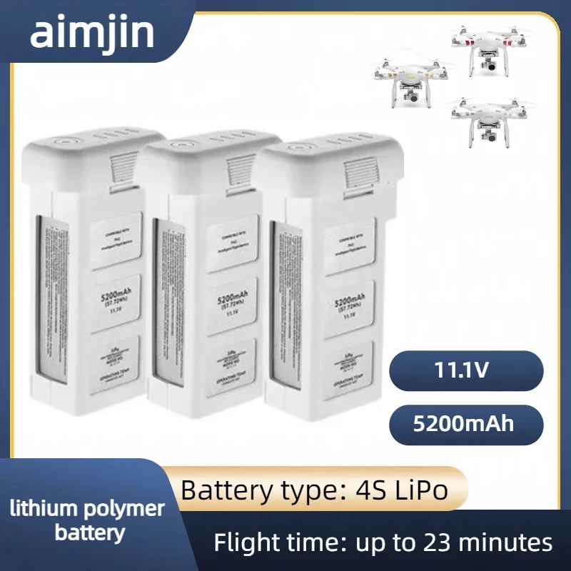 

11.1V 5200mah Lithium Battery for DJI Mirage 2 Quadcopter 57.72Wh Spare Cell Drone Accessories