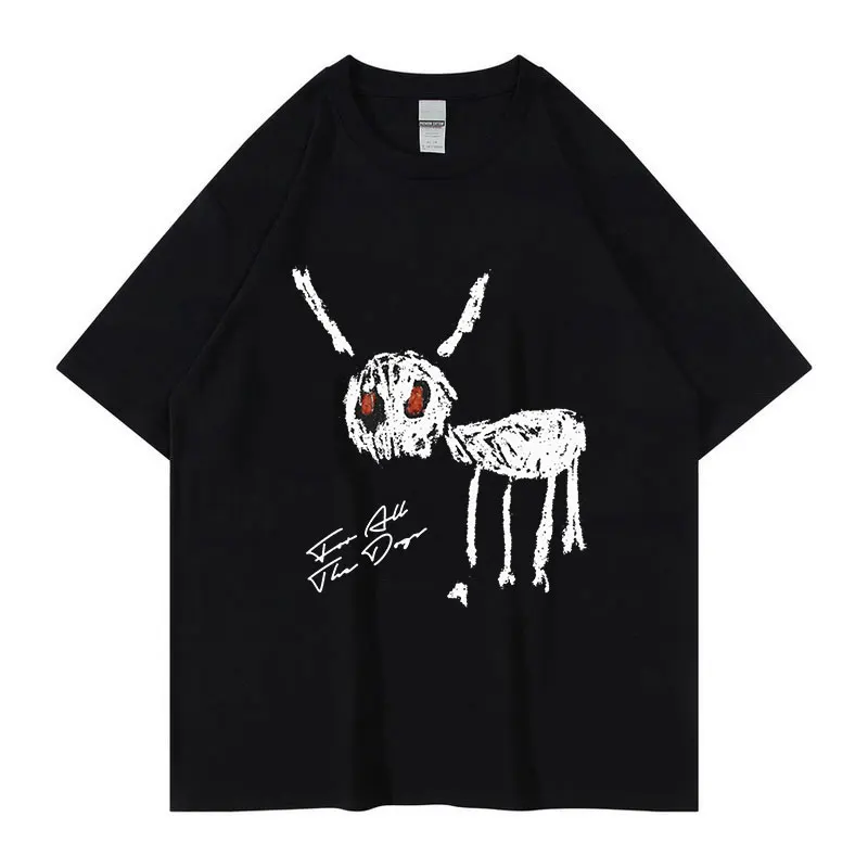 

Забавная футболка с рисунком рэпера Дрейка для всех собак, Мужская трендовая футболка в стиле хип-хоп, унисекс, футболки большого размера из 100% хлопка, уличная одежда