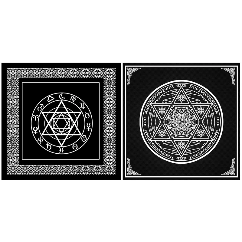 

Tarot Tablecloth Divination Tarot Card Pad Pendulum Magic Pentacle Runes Non-woven Pattern Cloth Pad adult Drinking Party Games